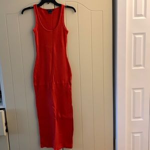French connection ribbed sleeveless dress